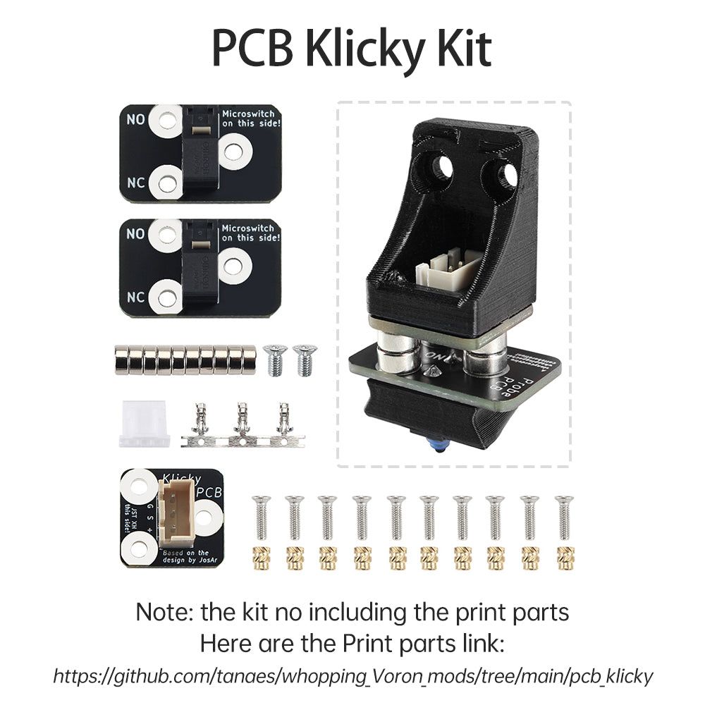 PCB Klicky PCB Kit Auto Leveling Accessory Compatible with Voron2.4/Trident 3D Printers Ensure Magnetic Stability Upgraded 3D Printing Machine Parts Kit