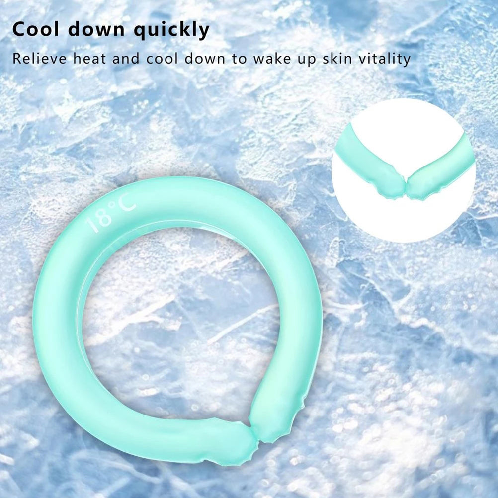 Neck Cooling Tube Summer Wearable Cooling Neck Wraps Hands Free Cold Gel Reusable Neck Cooler