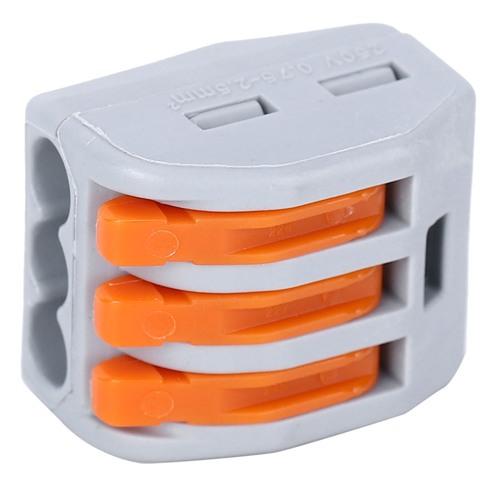 10pcs PCT-213 Compact Wiring Connector 3 Way Push in Lighting Electrical Cable Fast Connection