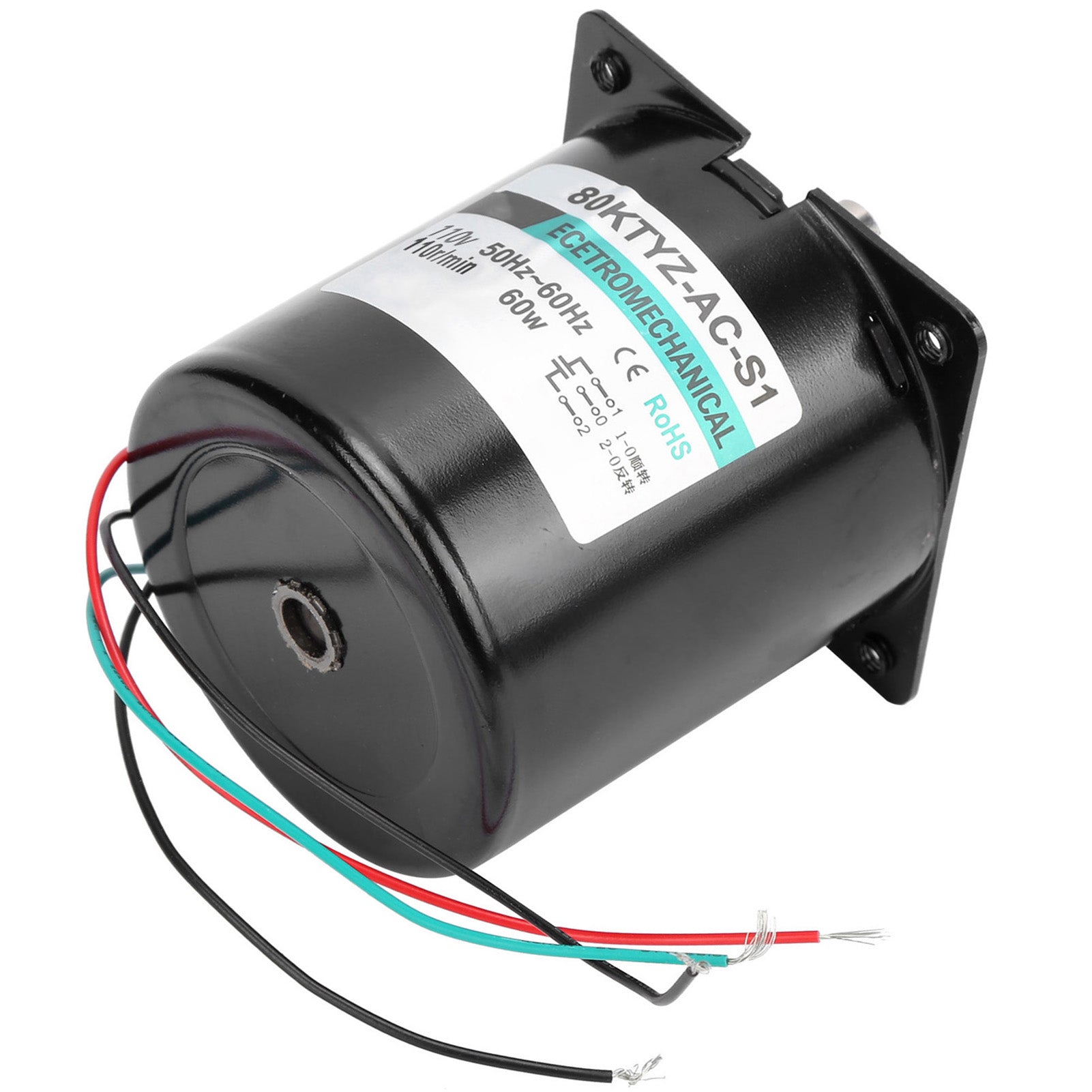 AC Synchronous Motor with Capacitance Bracket CW/CCW Large Torsion Low Speed 60W XD80KTYZ110rpm/min AC110V