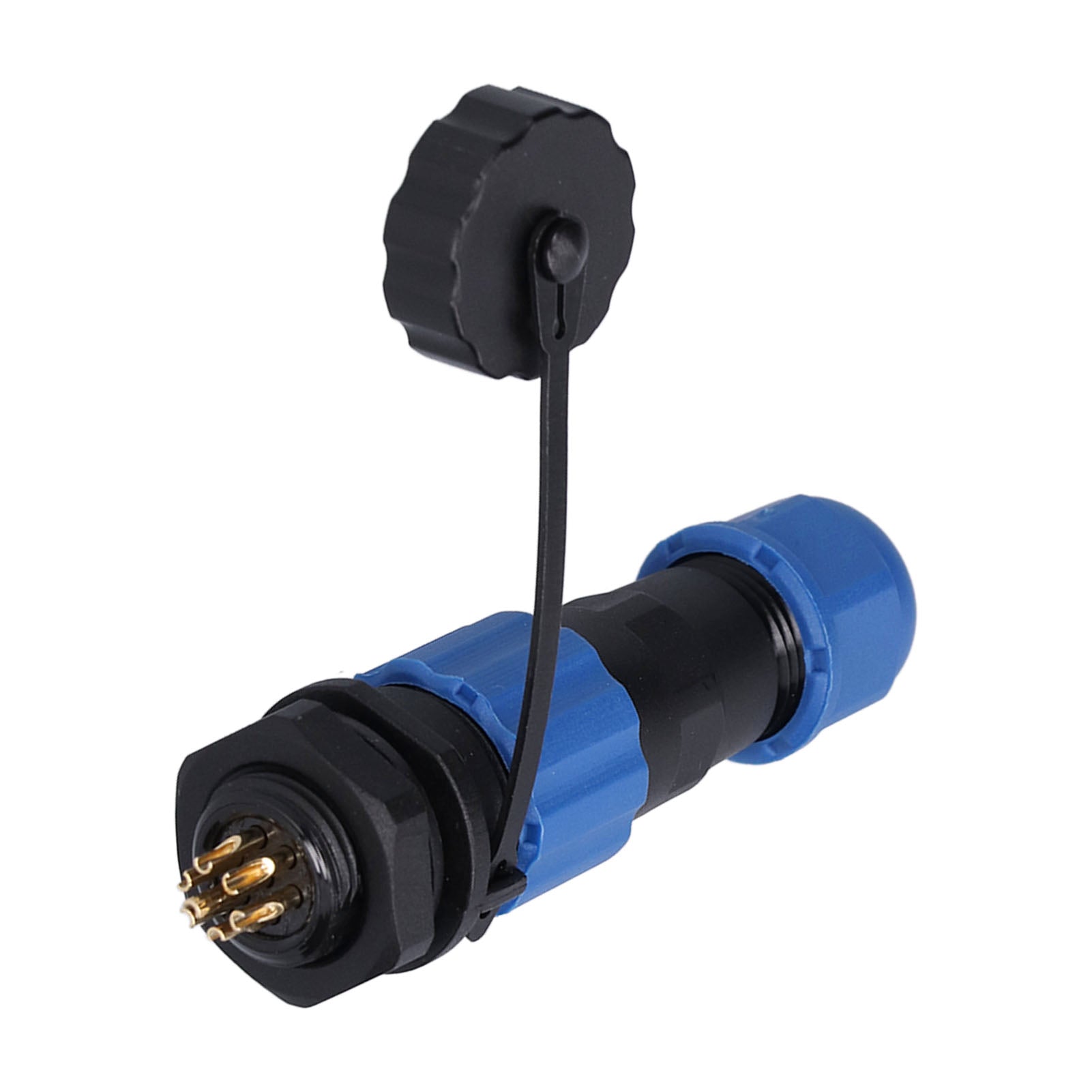 Aviation Plug Socket Safe Reliable Oxidation Resistance Durable Compact Connector for Program Controlled Machines(7 Pin（ 5A） )