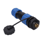 Aviation Plug Socket Safe Reliable Oxidation Resistance Durable Compact Connector for Program Controlled Machines(7 Pin（ 5A） )