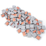 100pcs 4 Way Spring Lever Terminal Block Reusable Electrical Wire Cable ConnectorPCT-214