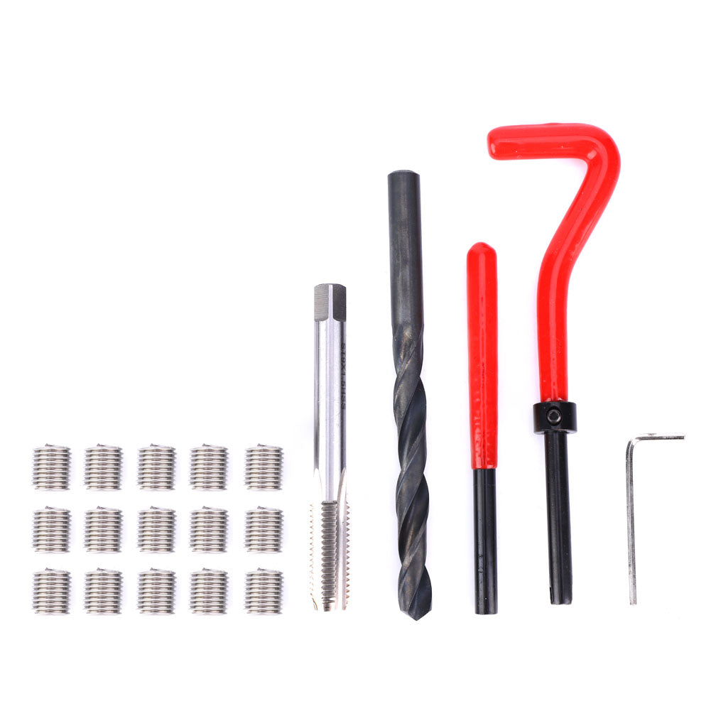 20 Pcs Thread Repair Kit M9x1.5 Stainless Steel Rethreading Tap Set for Female Thread Repairing
