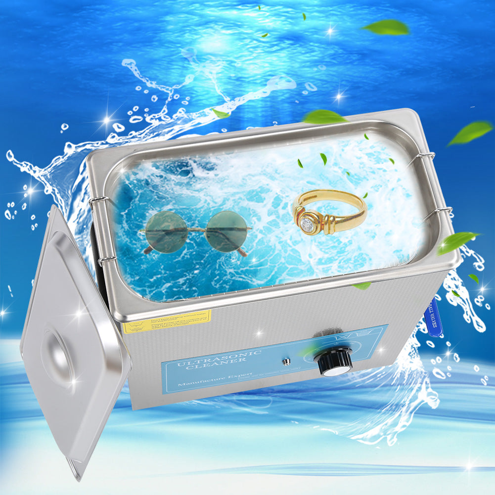 360T Ultrasonic Cleaning Machine Mechanical Timing Cleaner Equipment 6.5L 0~20minEU Plug 200~240V