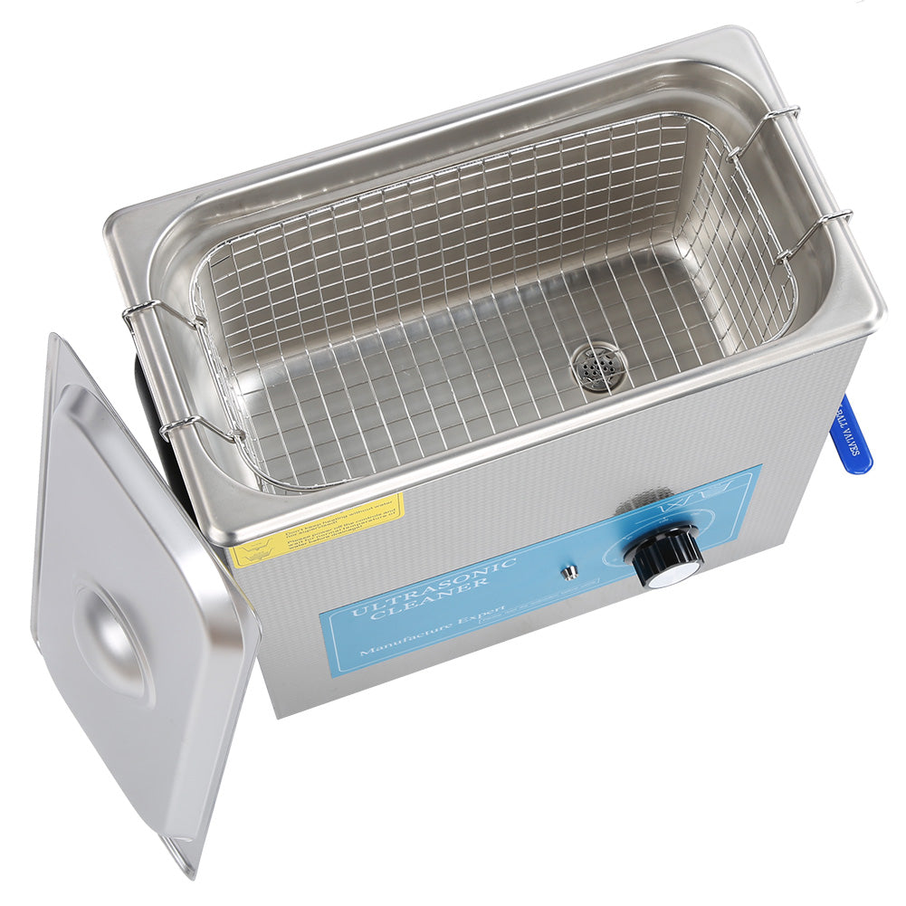 360T Ultrasonic Cleaning Machine Mechanical Timing Cleaner Equipment 6.5L 0~20minUK Plug 200~240V