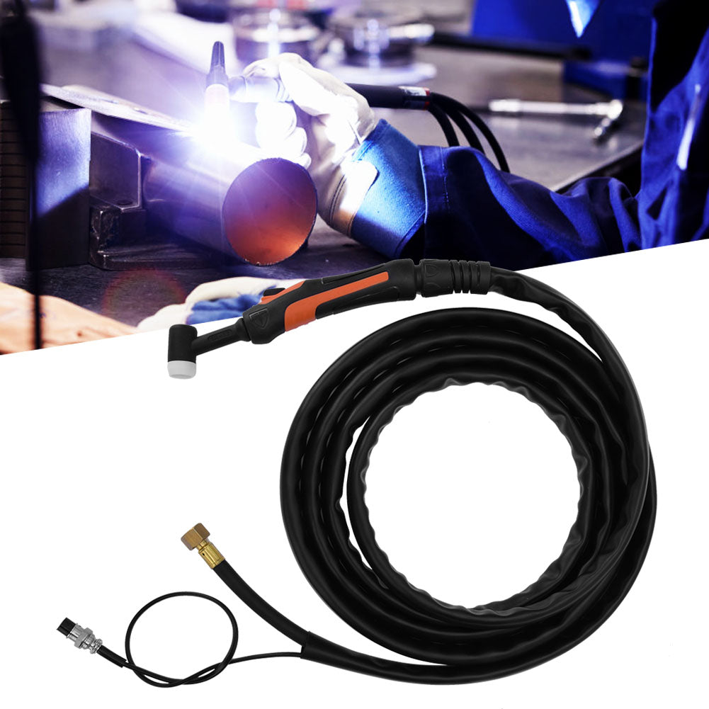 Arc Welding Torch Set Air Cooling TIG-17 4 Meters Cable 10mm M16x1.5 Weld Equipment(TIG-17 Single Switch )