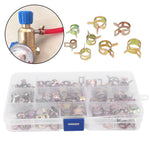 80pcs Galvanized Hose Clamps Spring Clip 6-15mm Tube Clamp Fastener Assortment Set