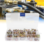 80pcs Galvanized Hose Clamps Spring Clip 6-15mm Tube Clamp Fastener Assortment Set