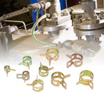 80pcs Galvanized Hose Clamps Spring Clip 6-15mm Tube Clamp Fastener Assortment Set