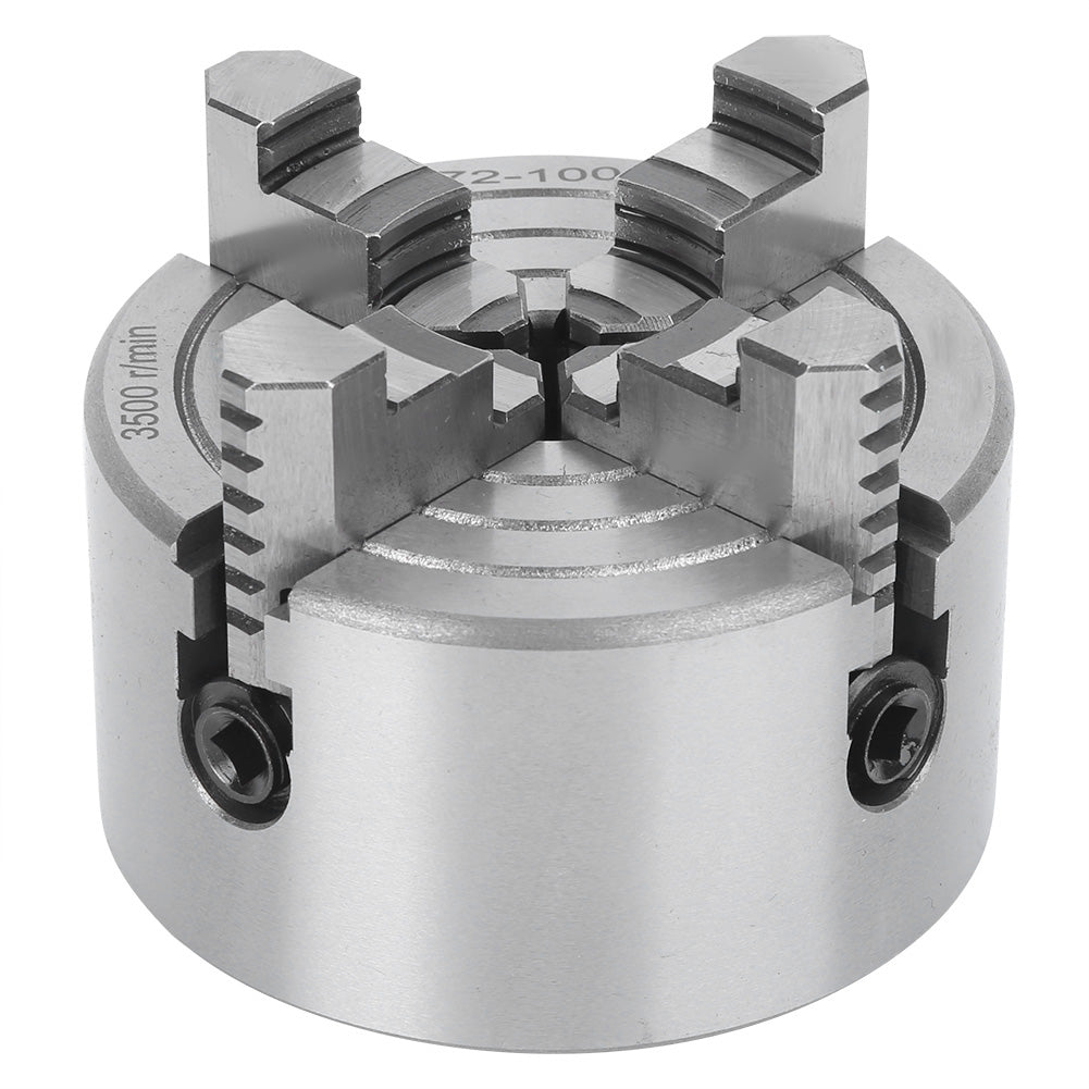 4 Jaw Independent Lathe Chuck Strong Clamping Force Workholding Tool 100mm 3500r/min