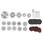 60Pcs Electric Grinding Set 8-Hole Saw Blade Rod Black Mesh  Red Sandpaper Grinder Tools
