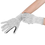 Cut Resistant Gloves HPPE Silica Gel Level 5 13 Stitches Heather Grey Type Hand Protection
