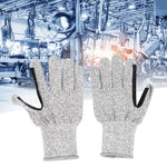 Cut Resistant Gloves HPPE Silica Gel Level 5 13 Stitches Heather Grey Type Hand Protection