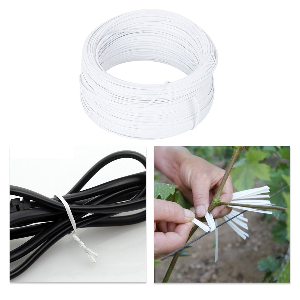 Galvanized Iron Wire White Twist Ties Material Protective 0.55mm Single Core Inside DIY