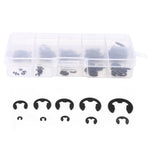 120Pcs EClip Snap Circlip Kit Open Retaining Ring Black Manganese Steel Boxed 1.510mm