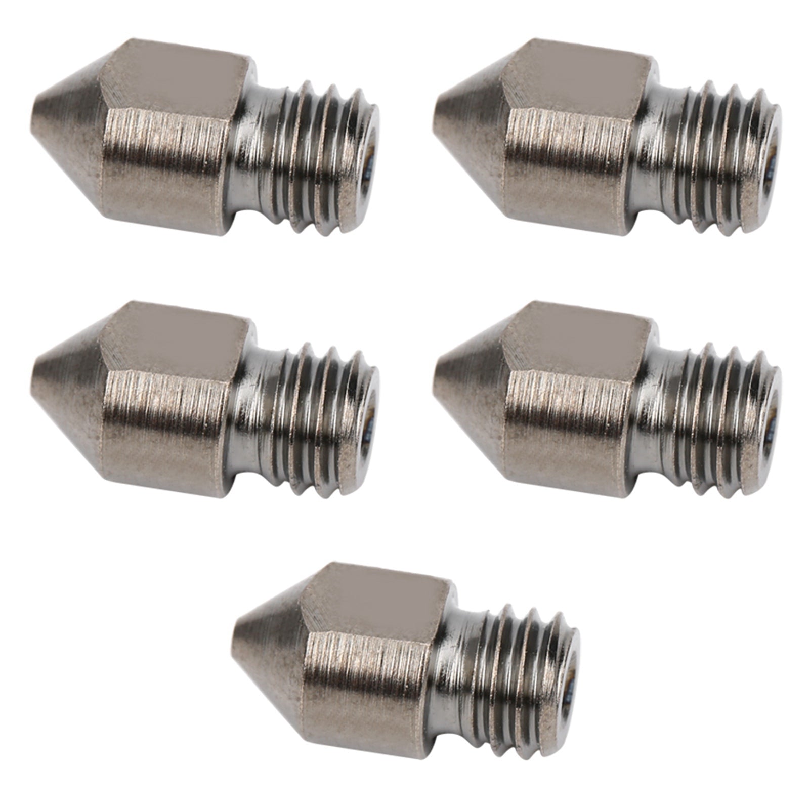5Pcs 3D Printer Nozzle Set for MK8 1.75mm Consumables 0.2‑1.0mm Hardened Steel Accessories0.4mm