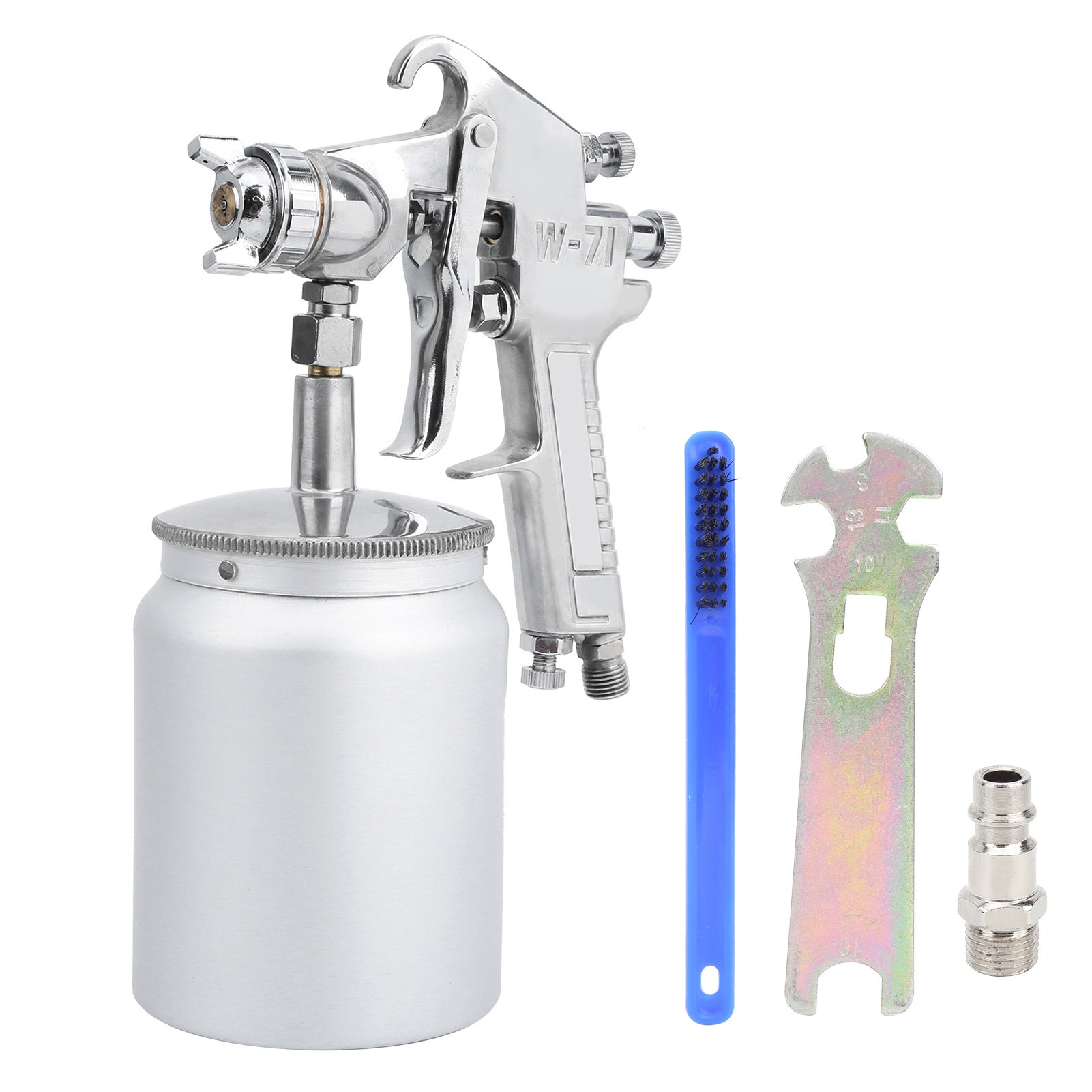 Spray Guns Set Lower Pot Sprayer for Wall Car Door Spraying 600CC W-71 1.8mm 0.25-0.35MPAAmerican Style