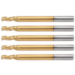 5Pcs 3‑Flute Flat End Milling Cutter Ti Plating Router Bits 3.175 x 2.5 x 6 x 40