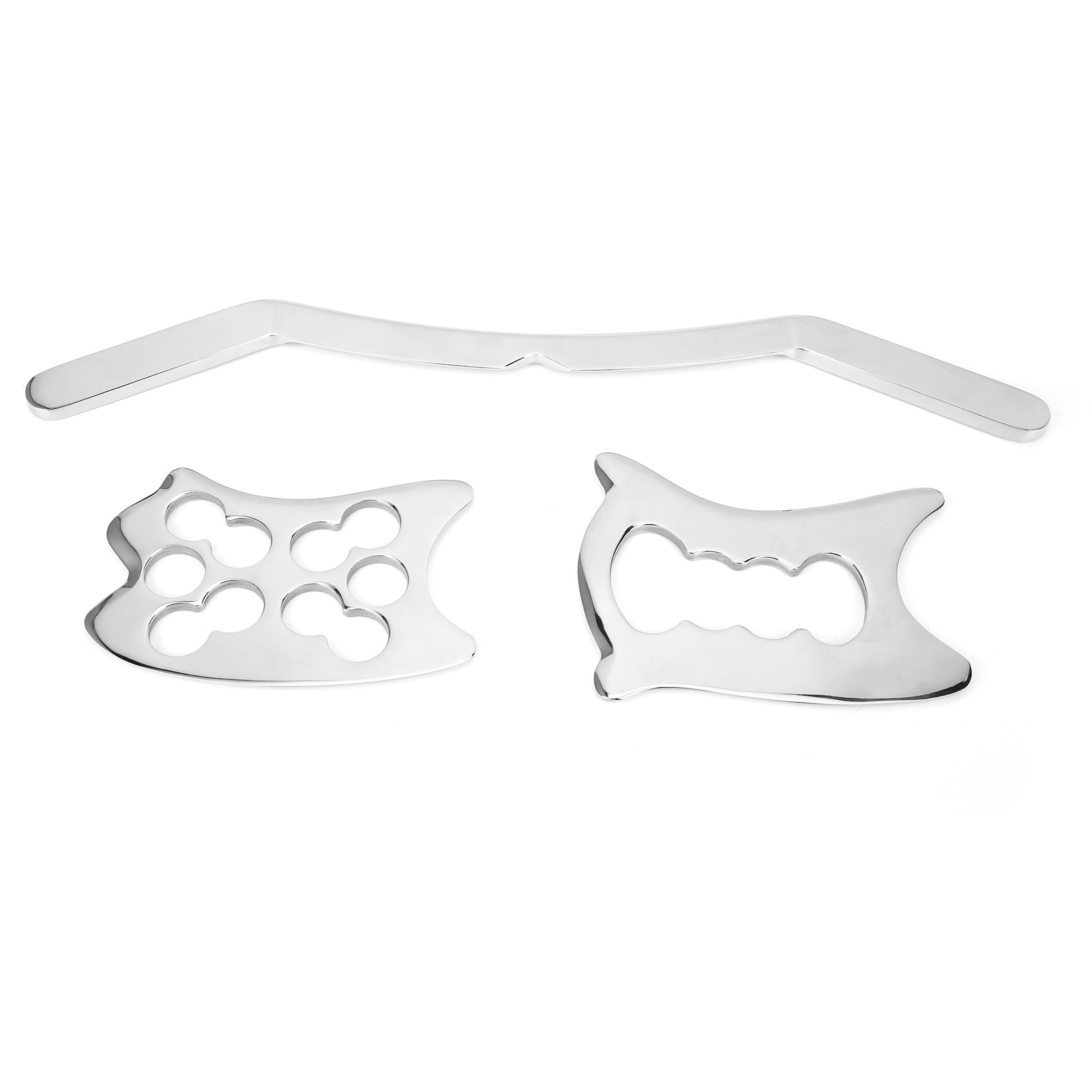 3pcs / set Stainless Steel Gua Sha Scraping Plate Body Massage Tools for Neck Shoulder