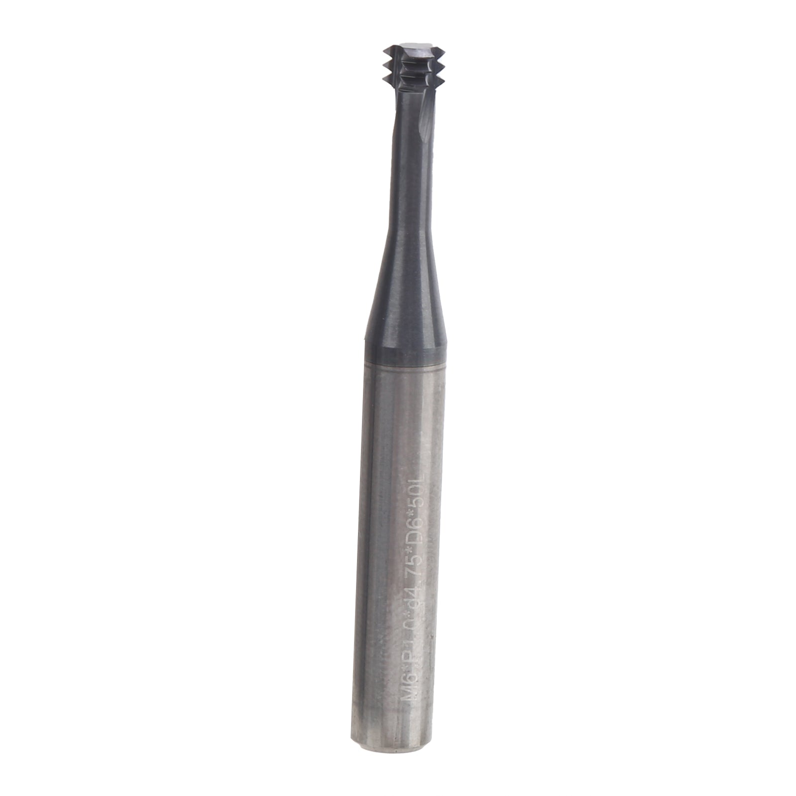 Milling Cutter 3‑Tooth Metric 60° Tungsten Steel Thread Threading Tools M6.0x1.0xD6x50