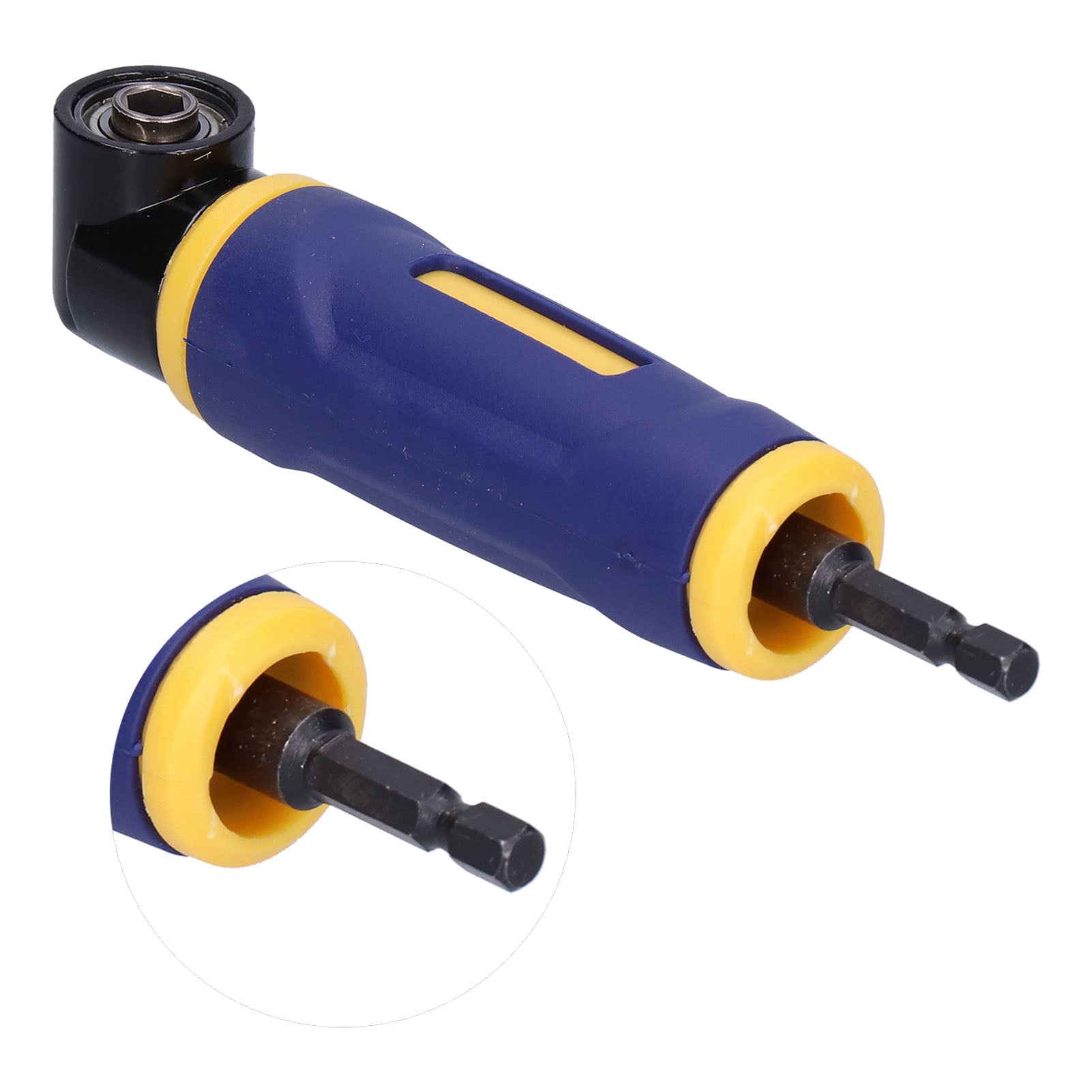 Right Angle Extension Driver Drilling Shank 1/4in Hex Drill Bit Socket Holder Woodworking Tool