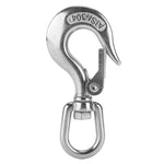 Swivels Eye Lifting Hook Stainless Steel Safety Lifting Hook for Engineering Cranes350KG