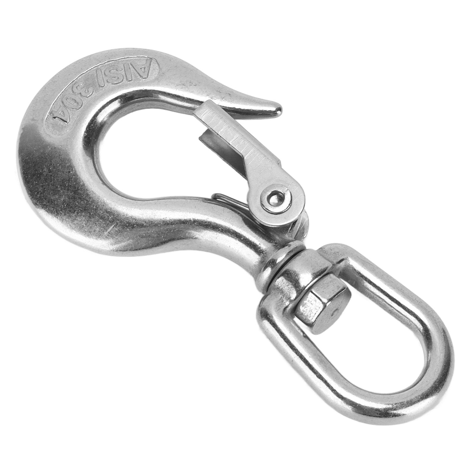 Swivels Eye Lifting Hook Stainless Steel Safety Lifting Hook for Engineering Cranes350KG