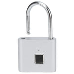 Fingerprint Padlock Zinc Alloy Smart Office Home Cabinet Door Dormitory Locker Fingerprint LockSilver