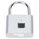 Fingerprint Padlock Zinc Alloy Smart Office Home Cabinet Door Dormitory Locker Fingerprint LockSilver