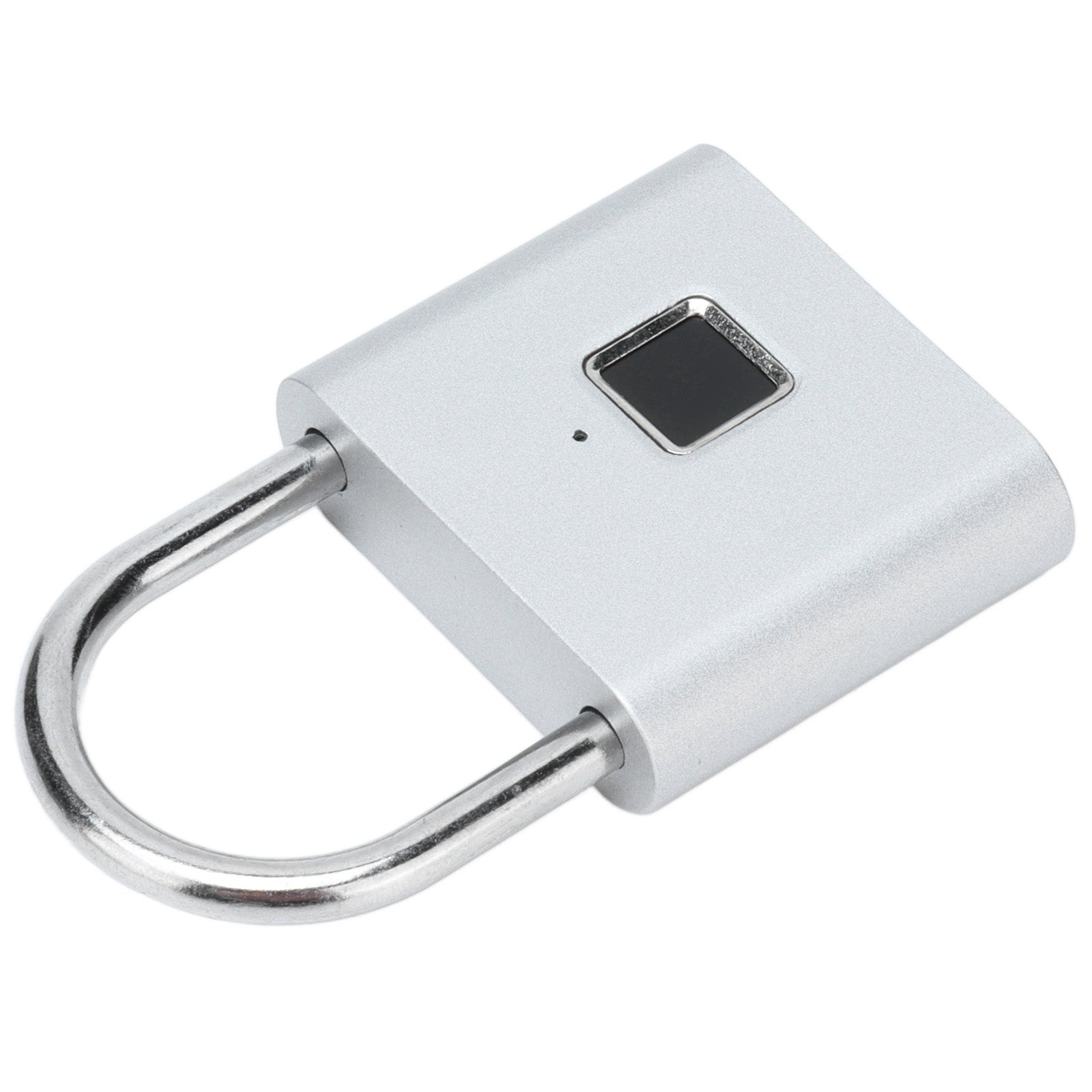 Fingerprint Padlock Zinc Alloy Smart Office Home Cabinet Door Dormitory Locker Fingerprint LockSilver