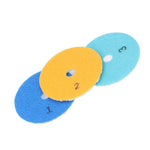3Pcs Diamond Polishing Pad 4in Grinding Tool Set Kit for Marble Terrazzo Concrete