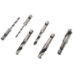 6Pcs 3 Point Drill Bit High Speed Steel Imperial Wood Drills Bits for Woodworking Maple