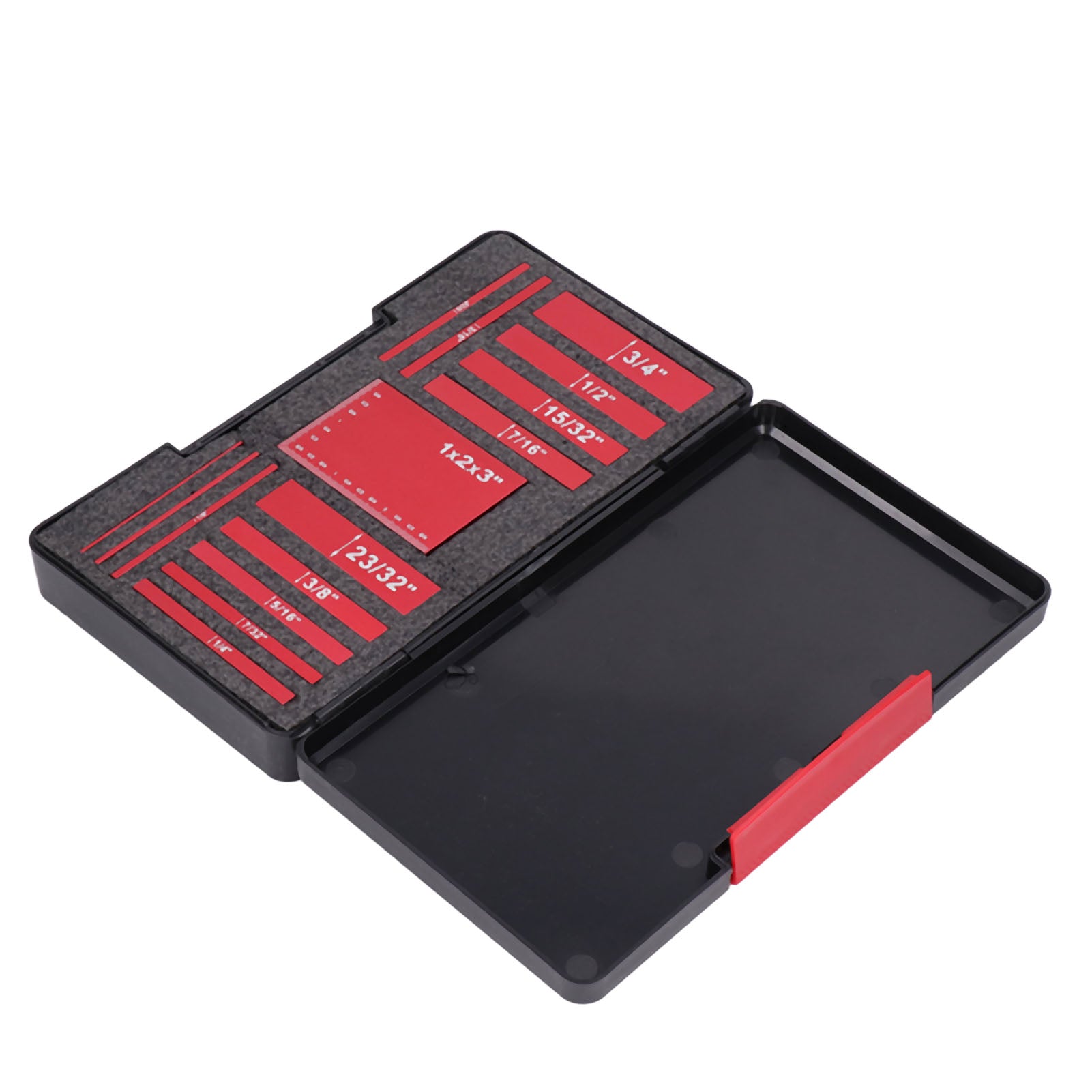 15pcs Setup Blocks Laser Engraved Size Aluminum Alloy High Strength Height Gauge Set for WoodworkingRed