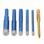 6PCS Brazed Dry Drill Bit Wear Resistant Vaccum Brazing Diamond Hole Saw Cutter for Ceramic Tile Marble