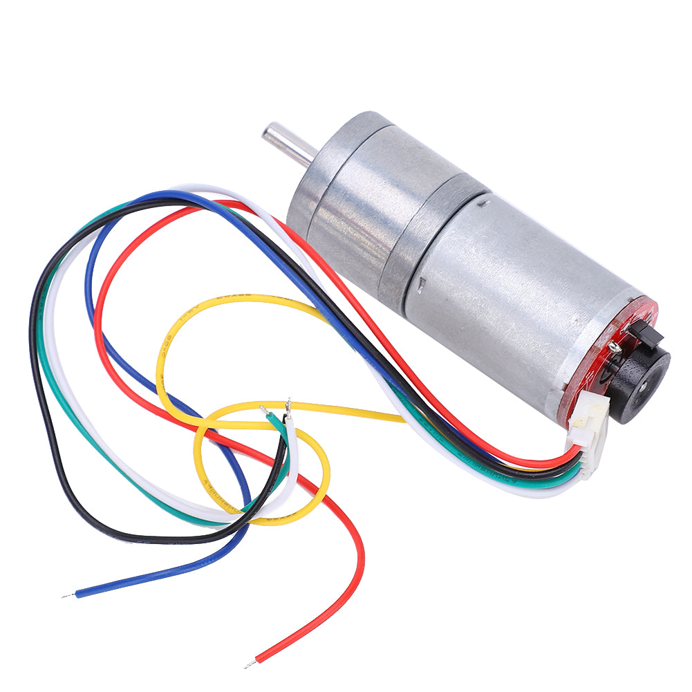 Gear Motor DC with Speed Encoder Brush DC Motors Reducer Copper Stainless Steel GA25‑370DC12V 1200RPM