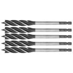 5Pcs Woodworking Drill Bit Metal Hole Saw Auger Bit 4‑Fulte 4‑Slot Hex Shank Cutter Tool 14mm