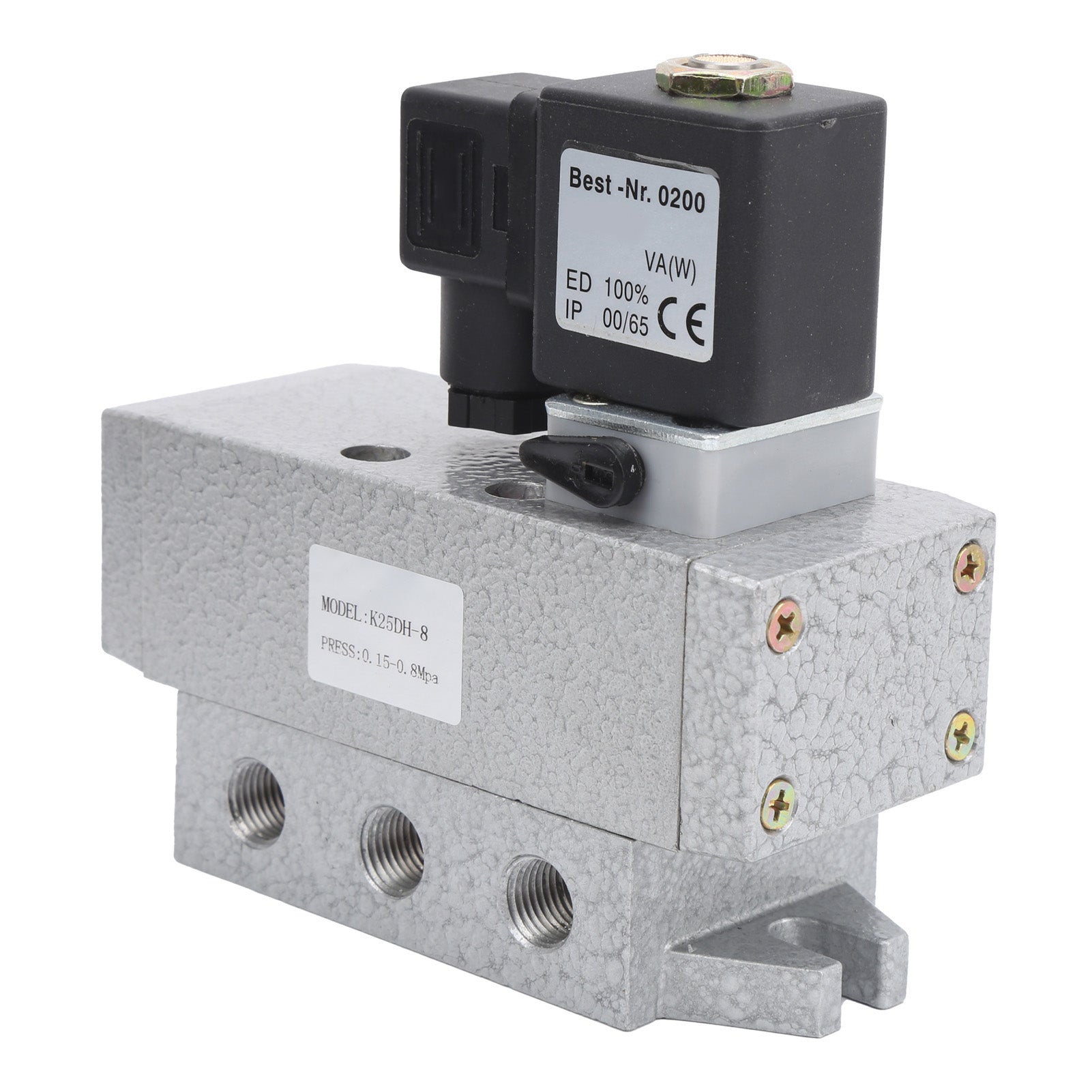 2 Position 5 Way Solenoid Valve Single Electric Control Industrial Supplies K25DH‑8AC 220V