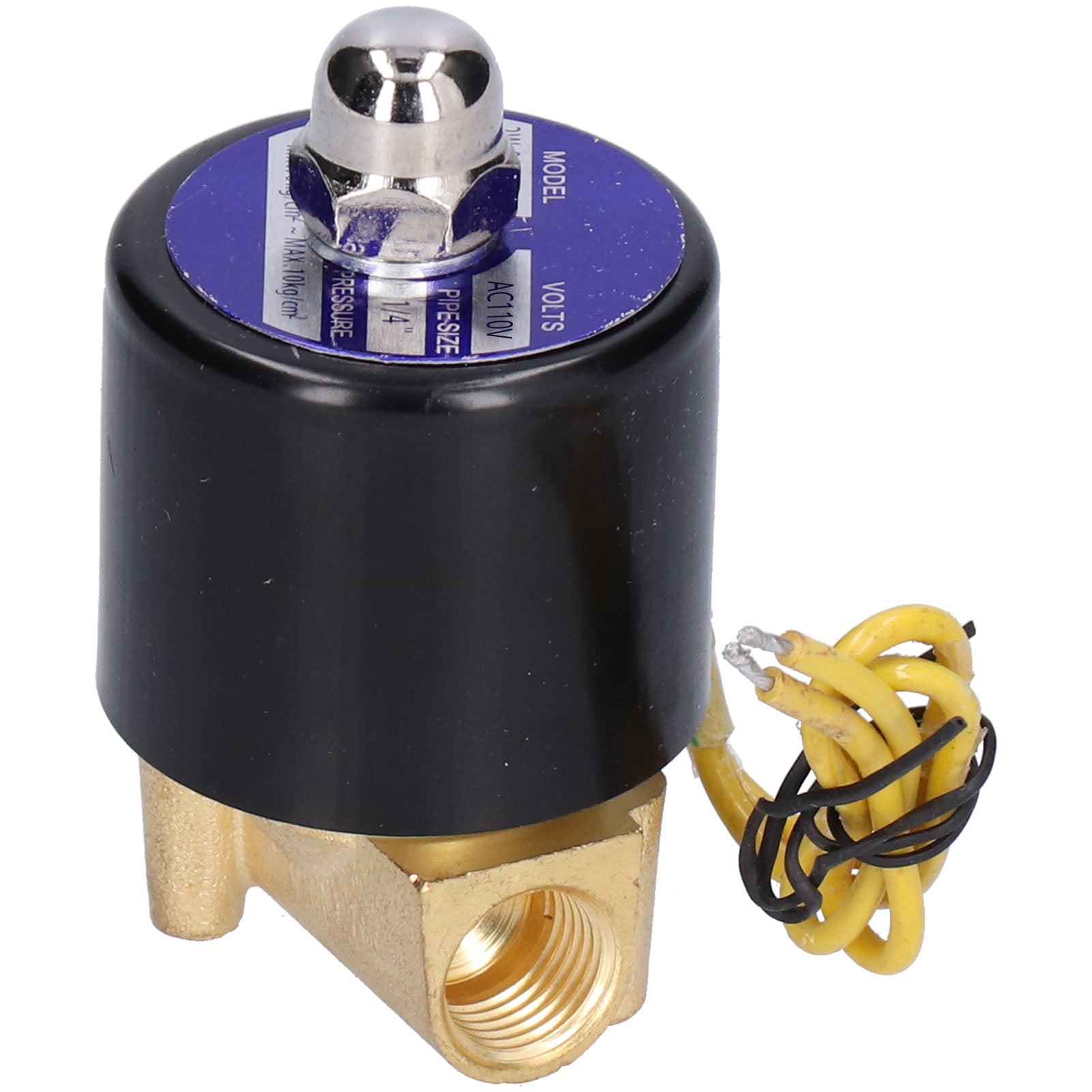 Electric Solenoid Valve Small Normally Closed for Water Air Diesel 1/4in 2W‑025‑08AC110V