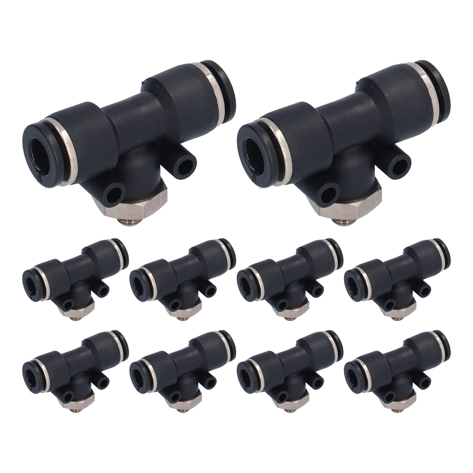 10pcs Pneumatic Tube Fitting Durable PVC External Thread Connection Accessories for Automation Equipment04-01C