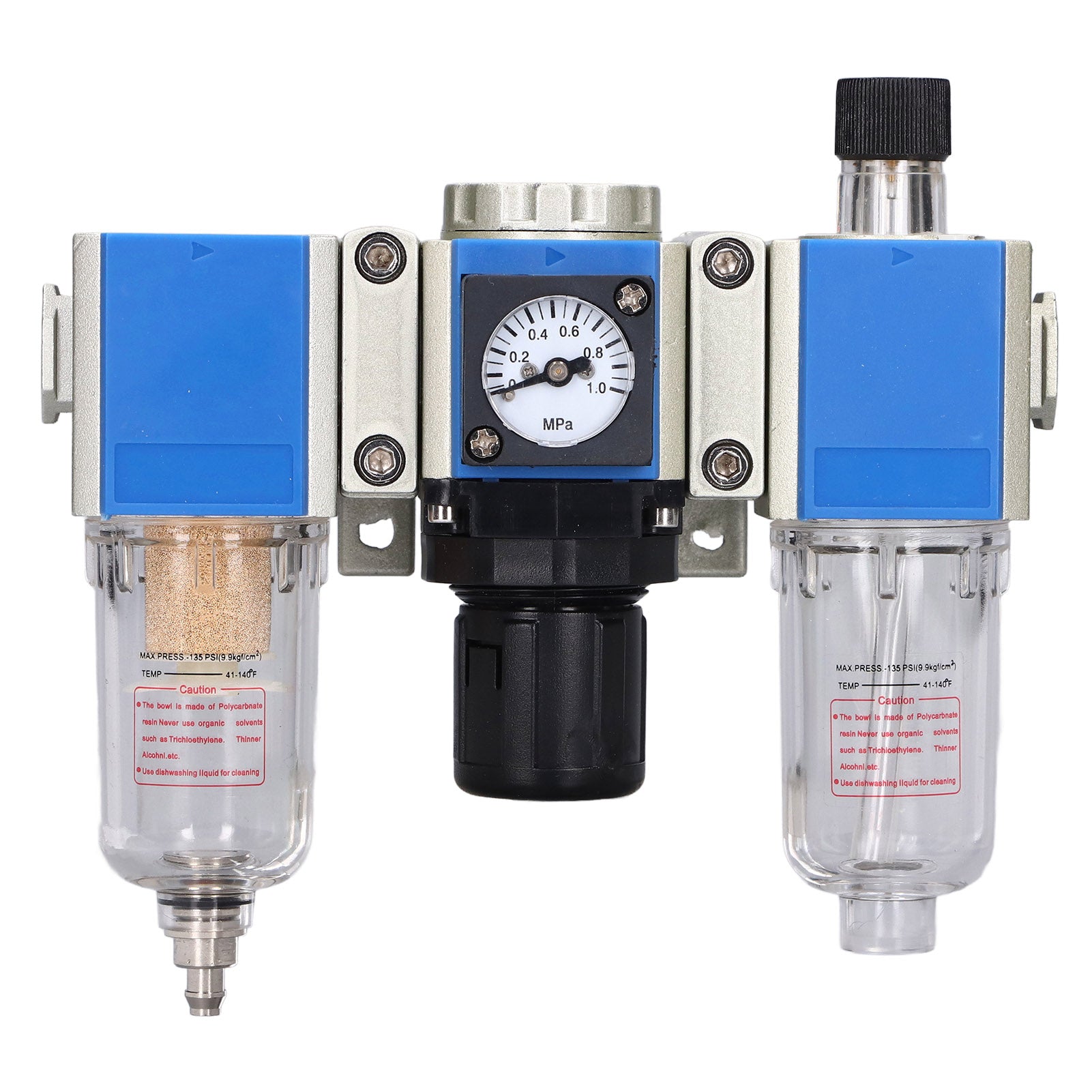 Compressed Air Filter Regulator Lubricator Combo Water Oil Separator 3 in 1 3 UnitGC200-08