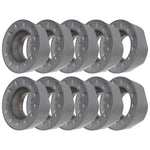 10Pcs Turning Insert Carbide Round Blade Lathe Cutter Milling CNC Cutting Tool Set Kit(RPMT08T2MOE-JS )