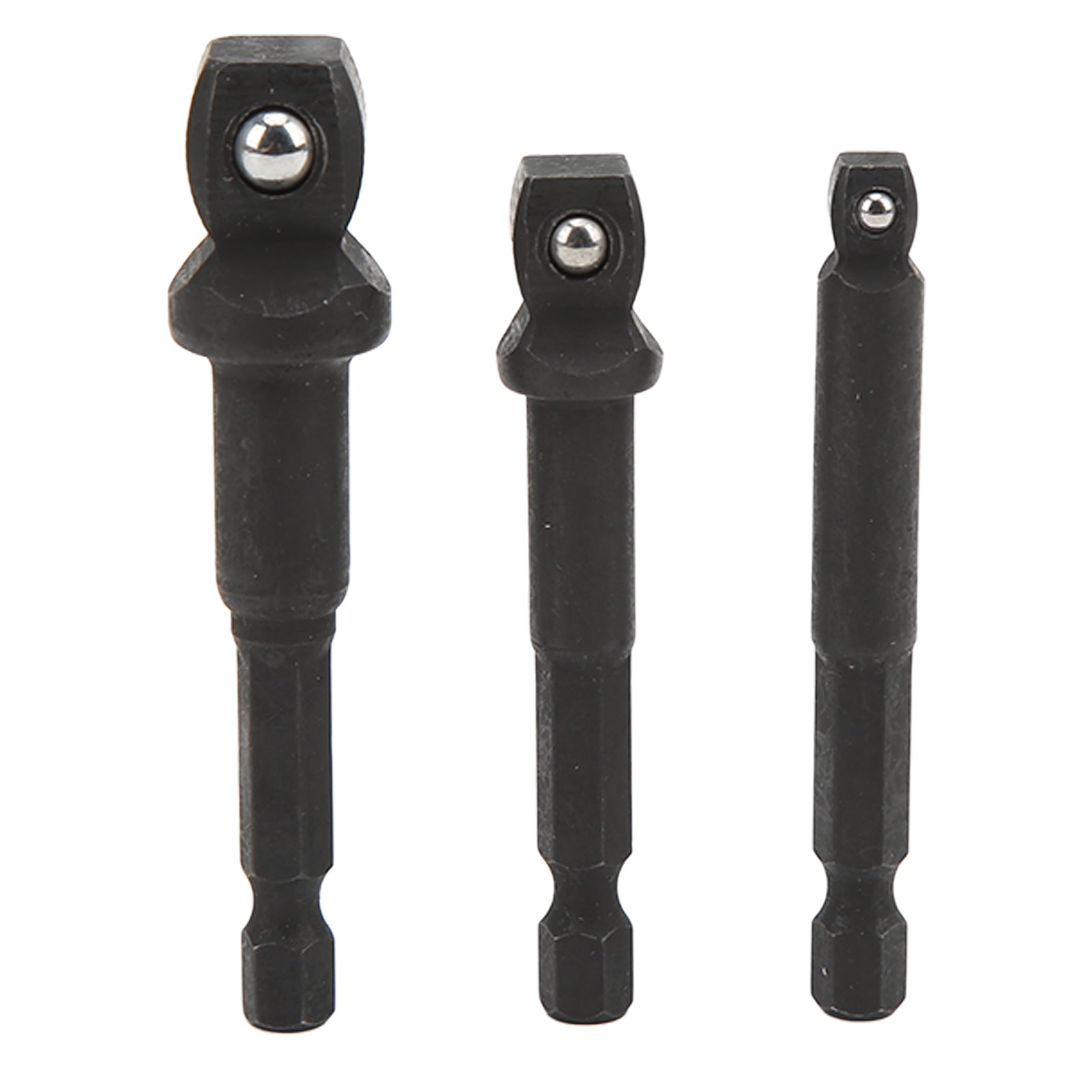 3Pcs Socket Adapter 1/2in 3/8in 1/4in Hex Shank Chrome Vanadium Steel Tool Set Kit