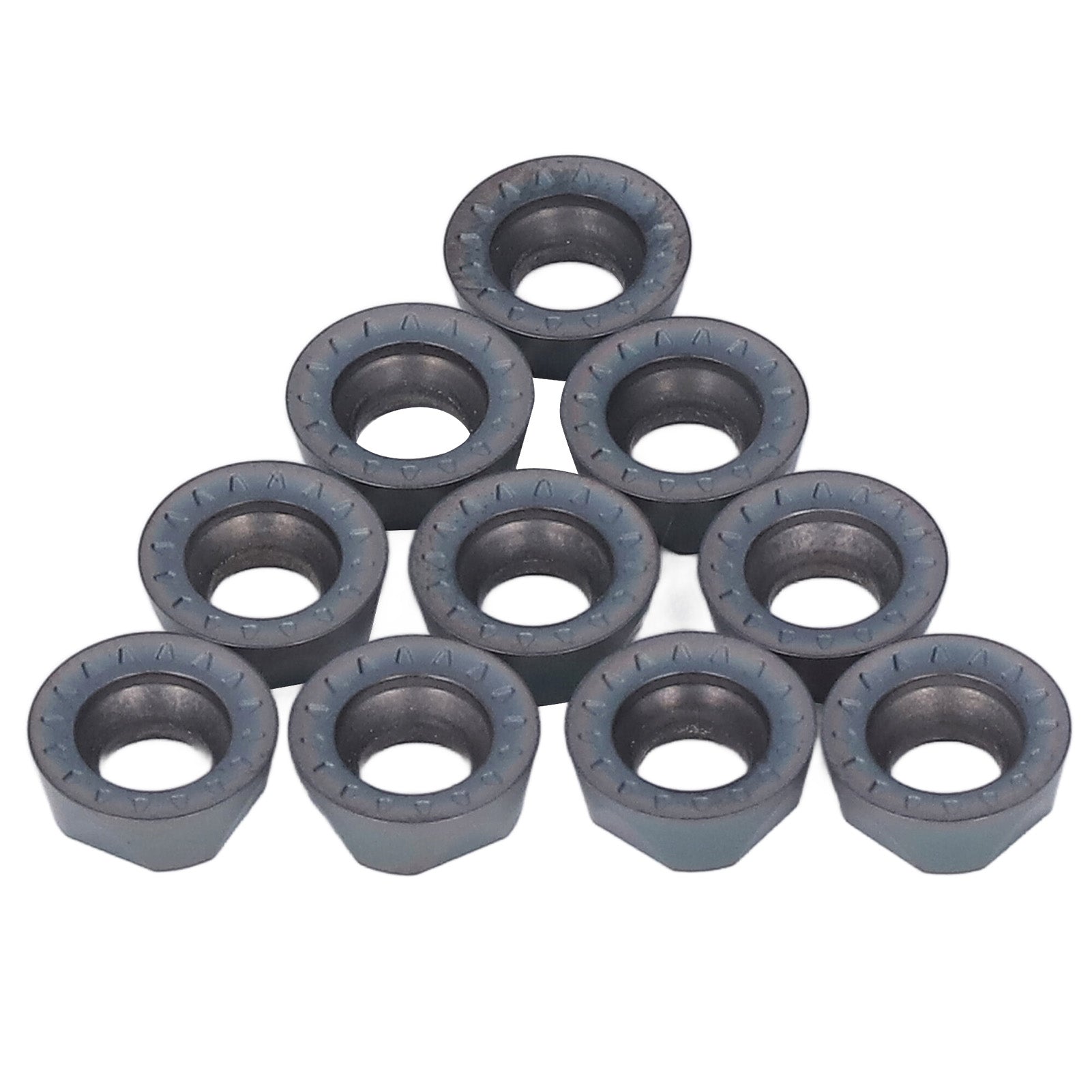 10Pcs Carbide Turning Inserts Round Coated Blade for Wood Metal Milling CNC Lathe Tool Holder