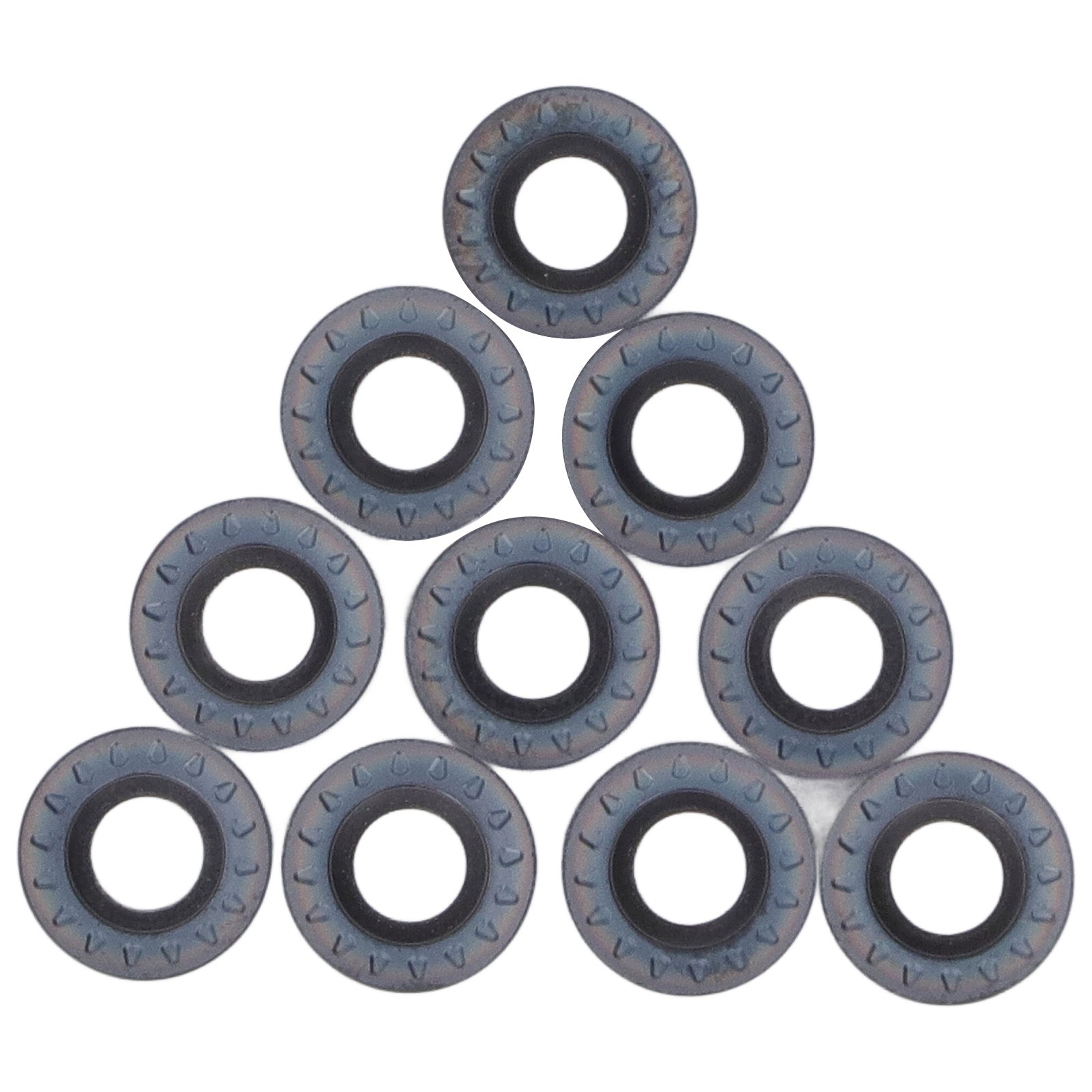10Pcs Carbide Turning Inserts Round Coated Blade for Wood Metal Milling CNC Lathe Tool Holder