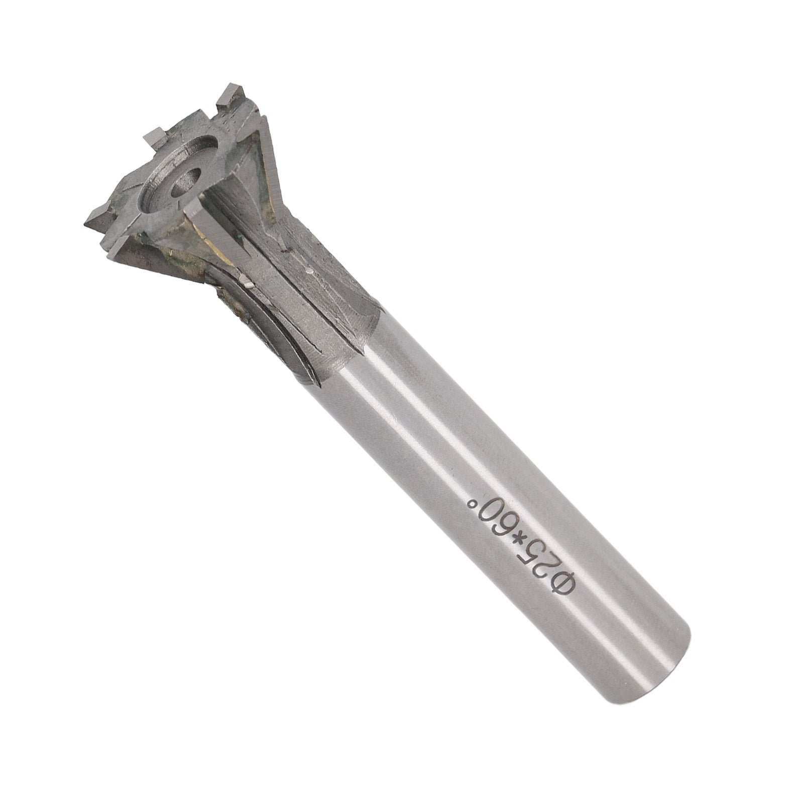 Milling Cutter Cemented Carbide 25mm Diameter 6 Flutes Dovetail Straight Shank for Lathe