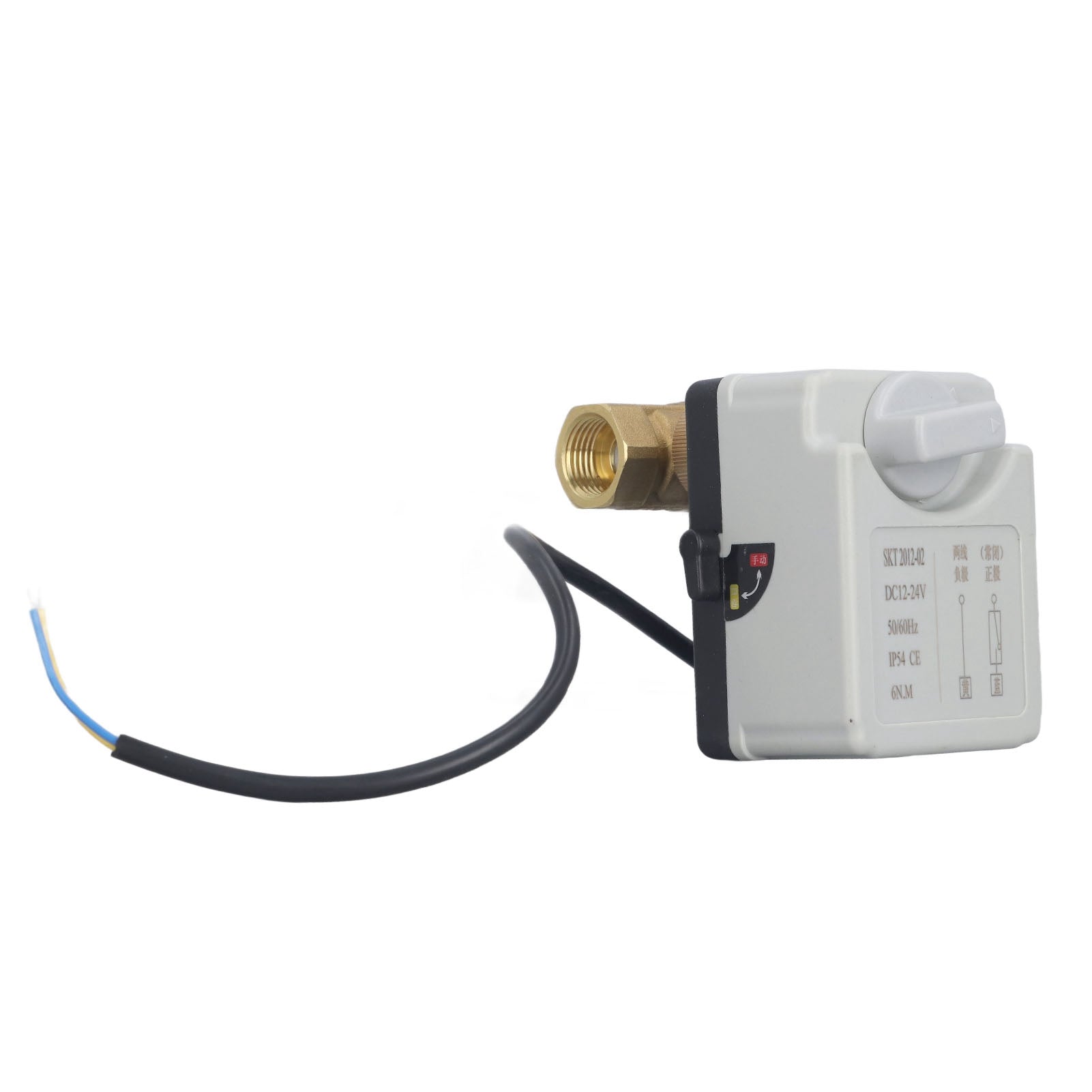 Motorized Ball Valve Manual Automatic 2 Wire 2 Way Normally Closed DN15 Electric Ball Valve DC12‑24V