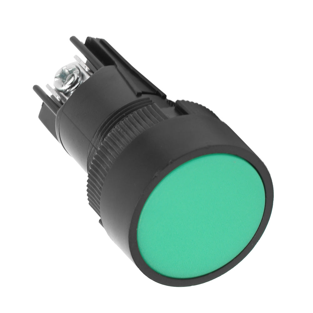 10PCs Plastic XB2 Flat Head Reset Control Button Switch 22mm  for Switching CircuitGreen EA131