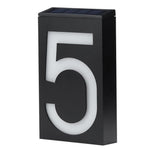 Outdoor Solar Power LED Number Sign Light House Hotel Store Door Address Lights Plate(Numéro 5 )