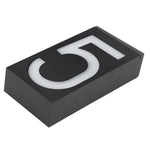 Outdoor Solar Power LED Number Sign Light House Hotel Store Door Address Lights Plate(Numéro 5 )